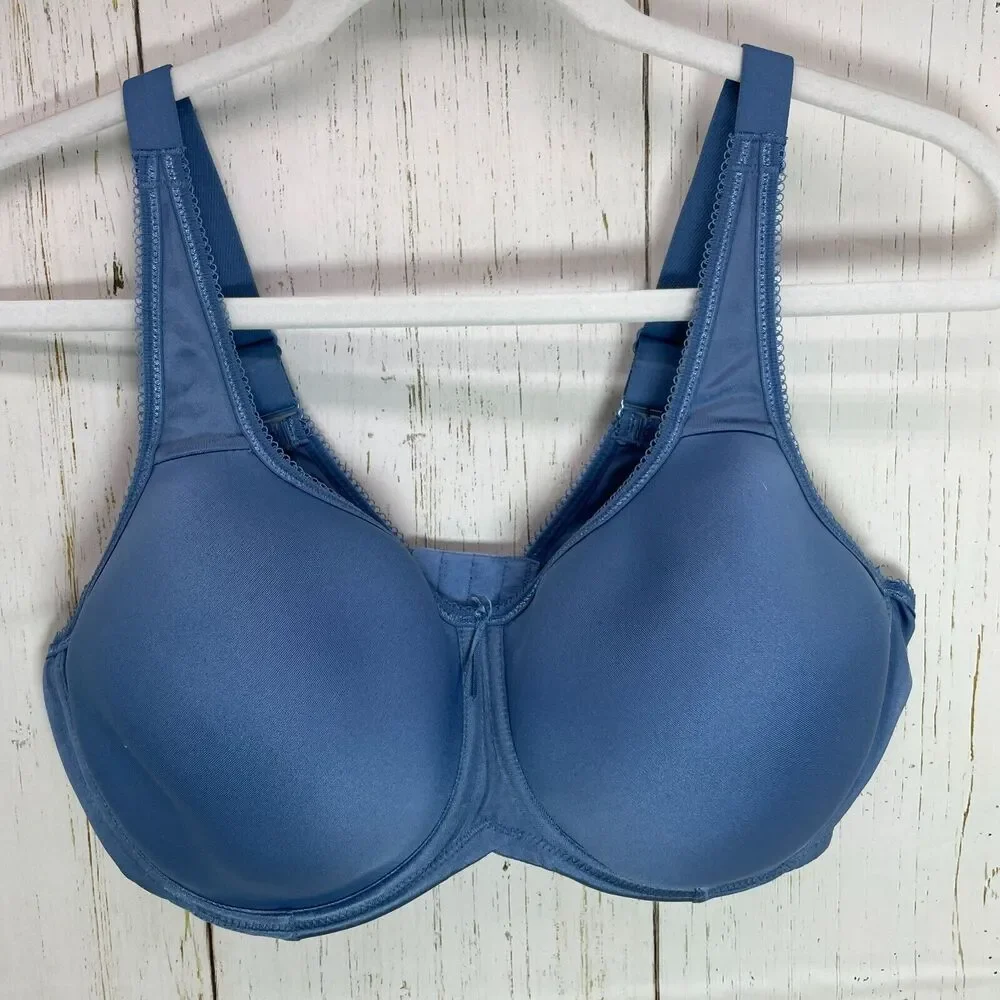 Wacoal Womens Size 40DD Basic Beauty T-shirt Spacer Bra Underwire 853192 Blue